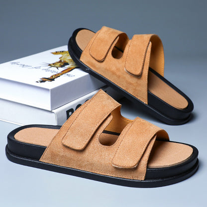 The Urban Suede Platform Slide.
