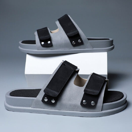 Concrete Grey Studded Platform Slide.
